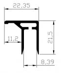 Profil zamykający do płyty 8mm